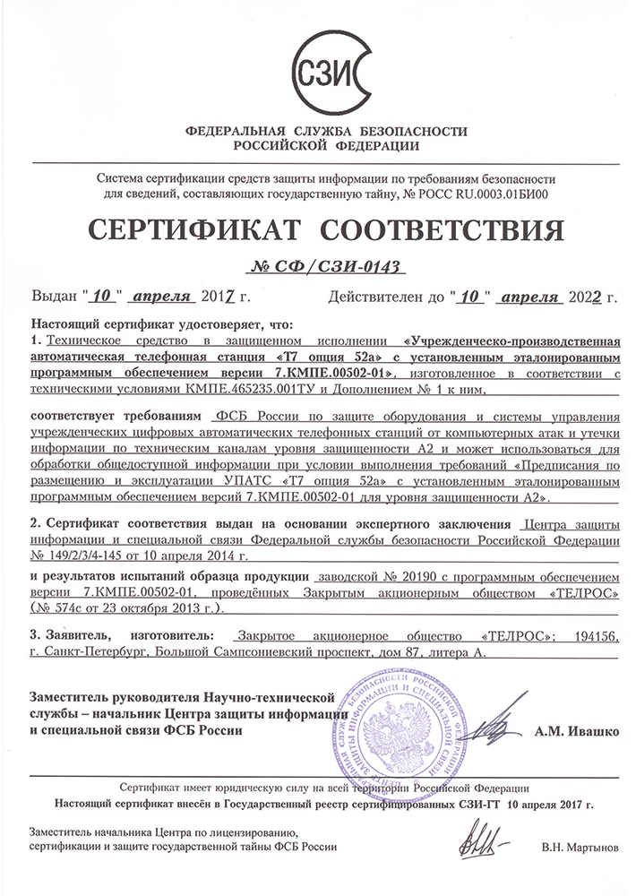 Лицензия ФСБ